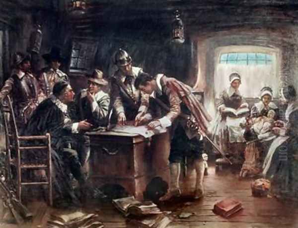 The Signing of the Mayflower Compact 1900 - view 1