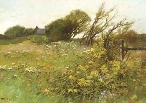 Wildflower Field in Bloom by Edward Percy Moran