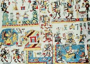 Woman Three-Flint Feathered Serpent Gives Birth to a Girl Child by Mixtec