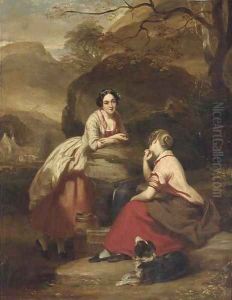 Peggy and Jenny from the Gentle Shepherd by Daniel Macnee
