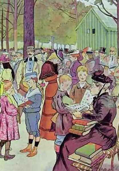 Stamps market in Paris 1897 - view 1