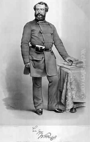 Portrait of WH Russell 1820-1907 The Times Correspondent in the Crimea with a facsimilie of his autograph - view 1