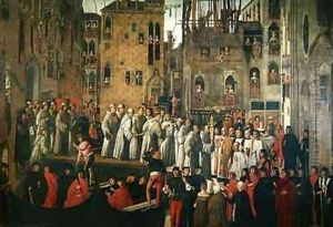 Miracle of the Relic of the Cross in Campo San Lio 1494 by Giovanni di Niccolo Mansueti