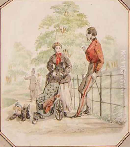 A Young Nursemaid neglecting her Charge 1865 - view 1