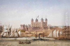 Tower of London 1862 by Achille-Louis Martinet