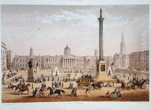 Trafalgar Square 1862 by Achille-Louis Martinet