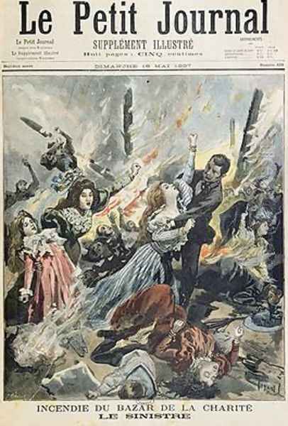 Fire at the Bazar de la Charite 4th May 1897 from Le Petit Journal 16th May 1897 - view 1