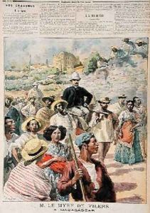 M le Myre de Vilers in Madagascar illustration from Le Petit Journal 22th October 1894 by Tofani, Oswaldo Meaulle, F.L. &