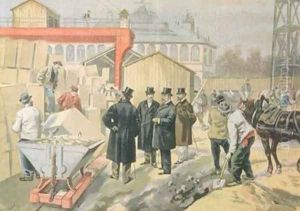 The Prince of Wales 1841-1910 Visiting the Building Site of the 1900 Universal Exhibition from Le Petit Journal 20th March 1898 The Prince of Wales 1841-1910 Visiting the Building Site of the 1900 Universal Exhibition from Le Petit Journal 20th March 1898