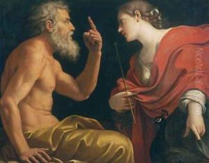 Aeolus and Juno by Lucio Massari