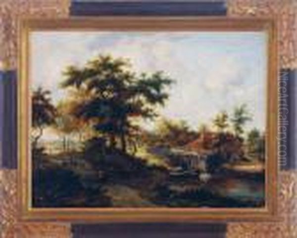 Watermill In A Wooded Landscape - view 1