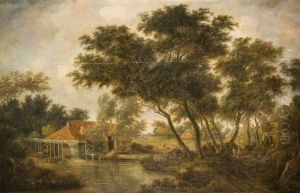 The Watermill by Meindert Hobbema