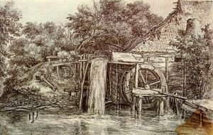Watermill by Meindert Hobbema