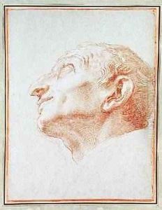 Study for the head of St Charles Borromeo
