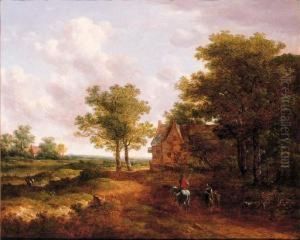 A Traveller Conversing With A Peasantwoman On A Track By Aninn