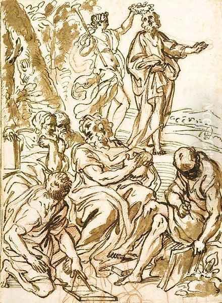 Fame Crowning Plato's Timaeus - view 1