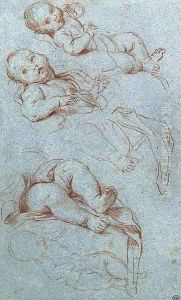 Four studies for the infant Virgin