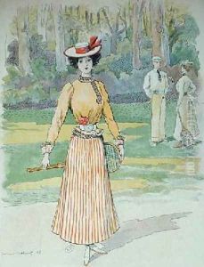 Tennis Outfit 1898 by Lucien Metivet