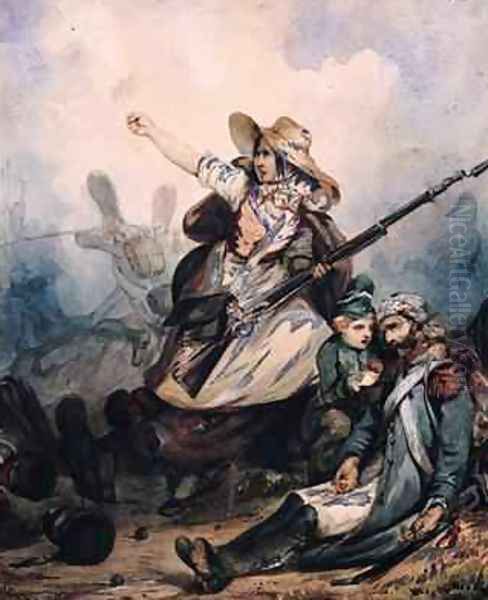 A Barricade in 1830 1834 - view 1
