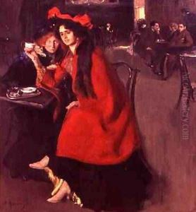 In a Cafe 1902 by A. A. Murashko