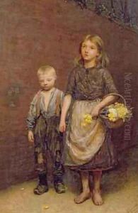 Wont You Buy My Pretty Flowers 1887 by Emma Magnus