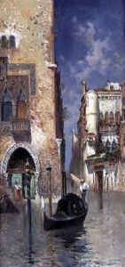 A Venetian Canal by Egisto Massoni