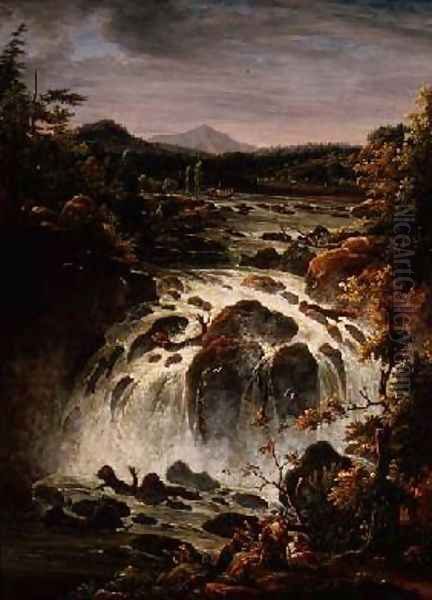 The Imatra Waterfall in Finland 1819 - view 1