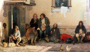 Dinner at the Zemstvo 1872 by Grigori Grigorievich Mjasoedov