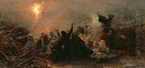 SelfImmolation 1884 by Grigori Grigorievich Mjasoedov
