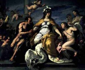 Love and the Vices Disarm Judgement by Paolo di Matteis