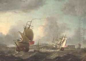 Warships jostling in the Channel off Dover