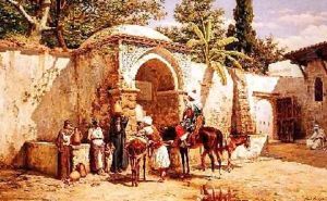 Conversation at the Well by Tomas Moragas y Torras