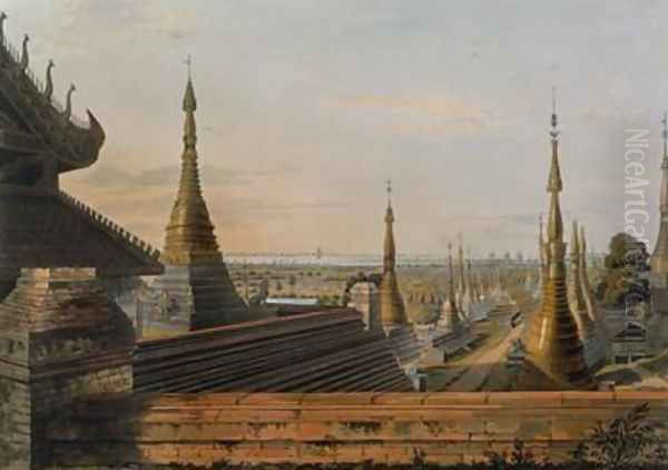 Scene upon the Eastern Road from Rangoon Looking Towards the South - view 1