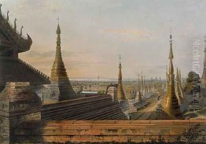 Scene upon the Eastern Road from Rangoon Looking Towards the South
