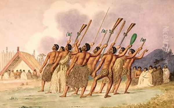 War dance New Zealand 1845 - view 1