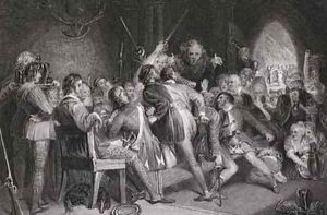 The Hall of Glennaquoich a Highland Feast by Daniel Maclise