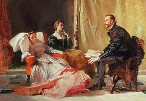 Tasso and Elenora D'Este by Domenico Morelli