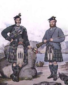 Kilted huntsmen from the Hebrides by Kenneth Macleay