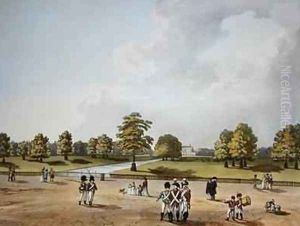 A View in St Jamess Park of Buckingham House by Mannskirsch, Franz Joseph
