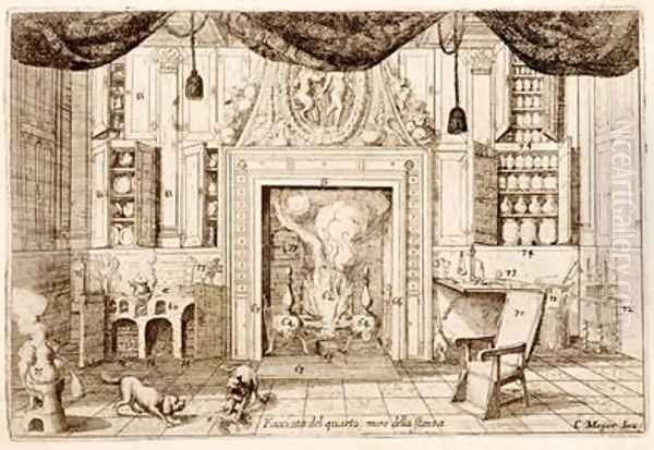 Interior Drawing room from Cornelio Meyer Nuovi Ritrovamenti 1696 - view 1
