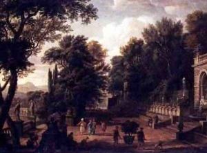 The Gardens at the Villa dEste Tivoli 1731 by Isaac de Moucheron