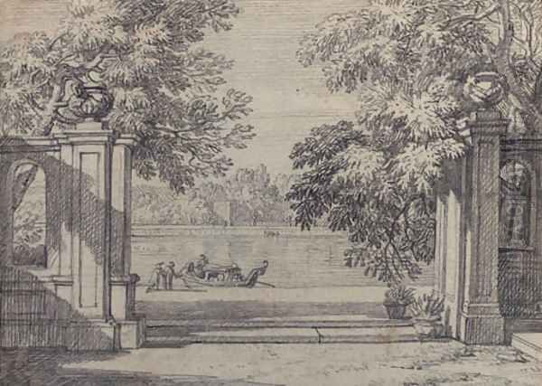 A view of the Groote Vijver at the Palace Het Loo, Apeldoorn - view 1