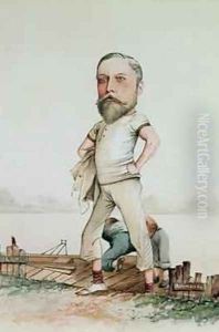 A Rowing Type caricature of Edward VII 1841-1910 1880 by F.H. Manby