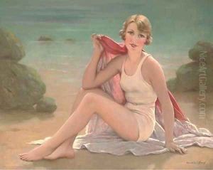 A bathing beauty by Francois Martin-Kavel