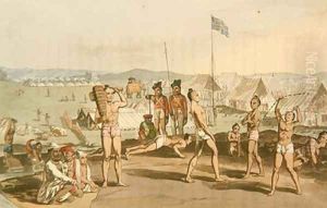 An Ukhara with a view of the British Residents Camp from A Mahratta Camp 5th April 1813