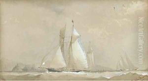 Boadicea off the Needles by Barlow Moore