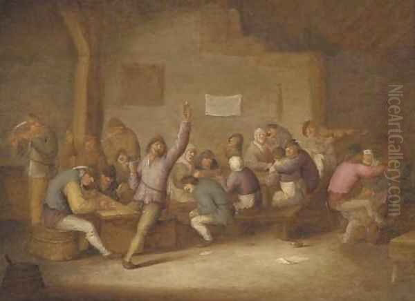 Peasants making merry in a tavern - view 1