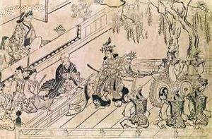 Scene of a Sacred Dance by Hishikawa Moronobu