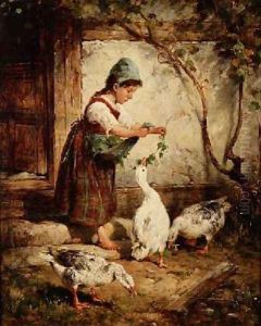 The Goose Girl by Antonio Montemezzano