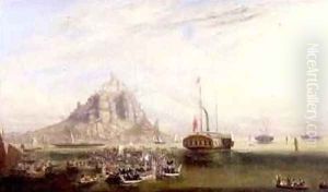 The Departure of Queen Victoria and Prince Albert from St Michaels Mount 1846 by J.G. Moyle